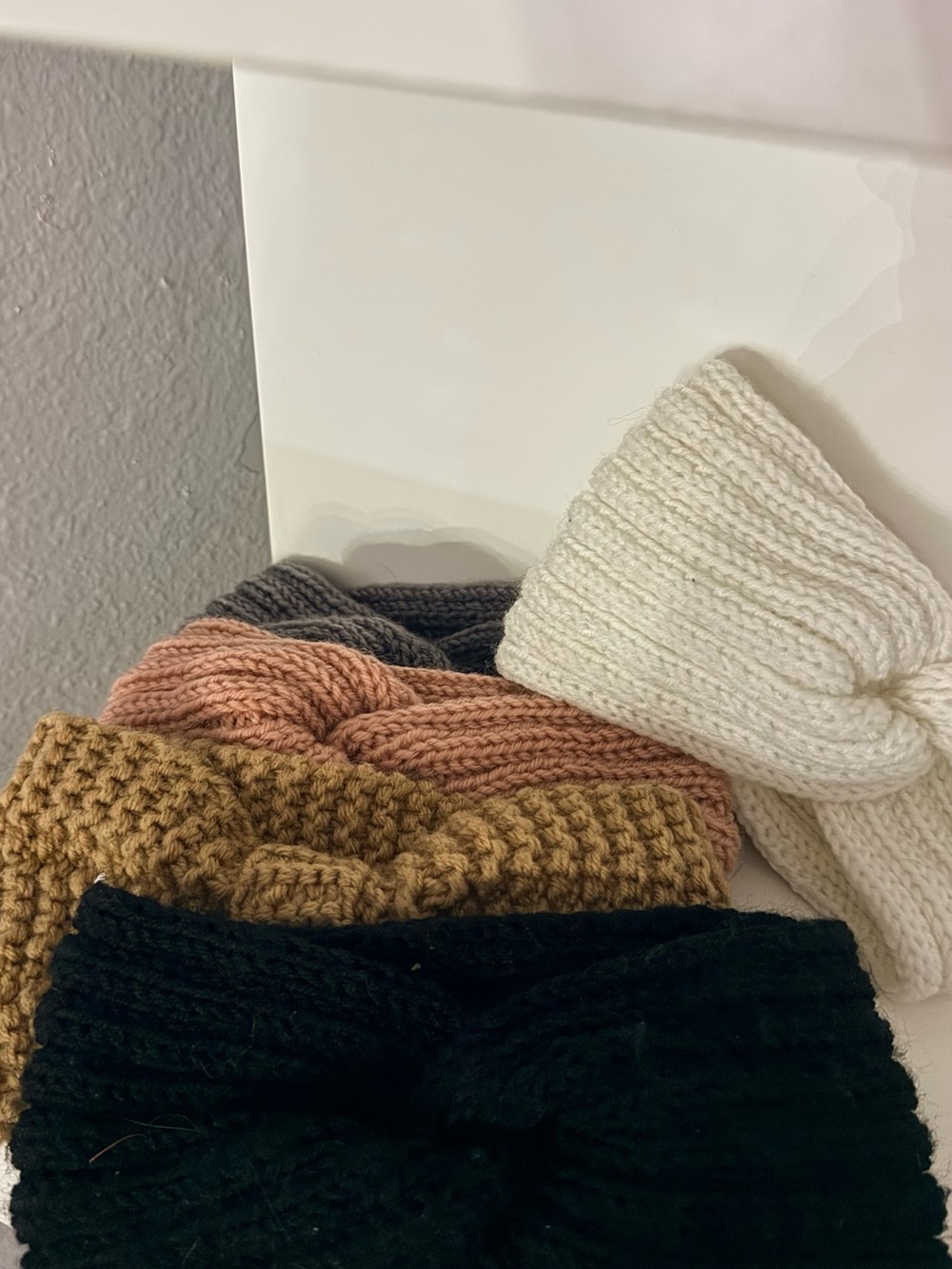 Knit Twist Headbands - Assorted Neutral Colors